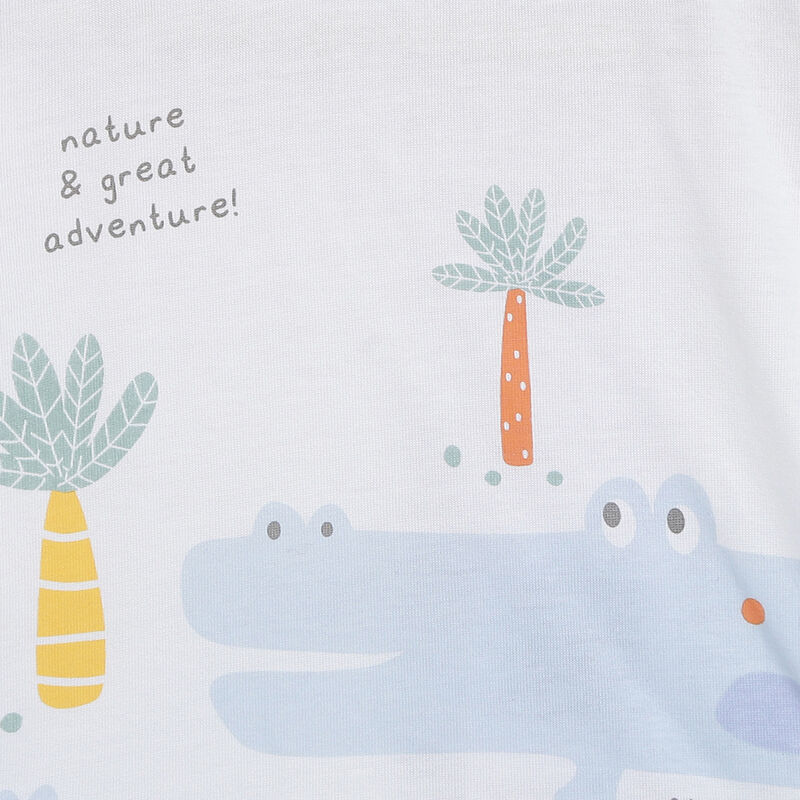Boys Light Blue Knitted T-Shirt with Short Trouser image number null